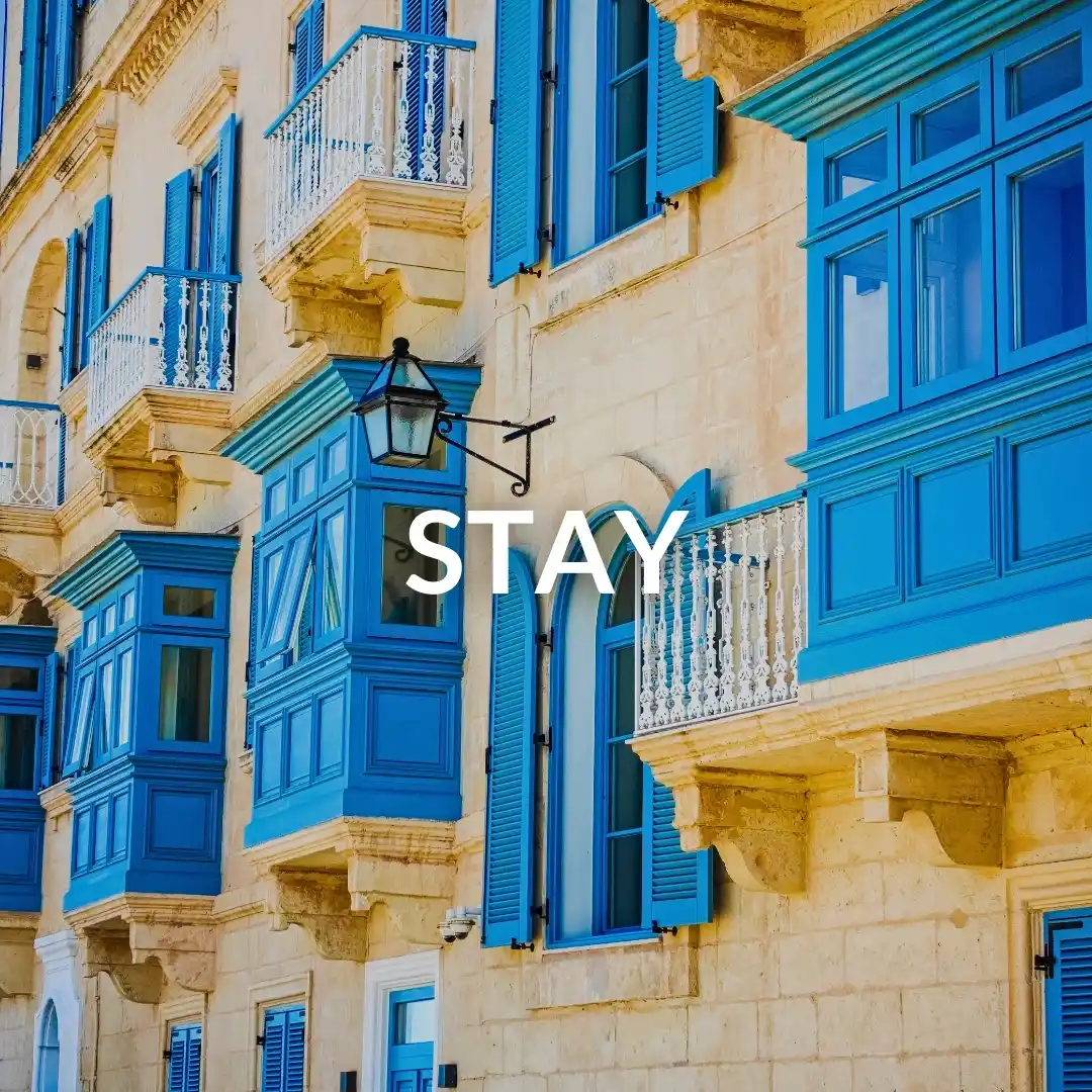 Balconies at Valletta Malta.
