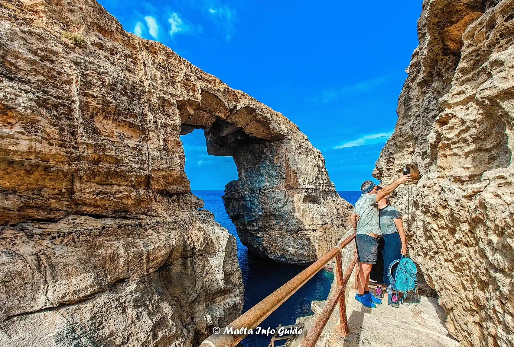Scenic rock formation in Malta.